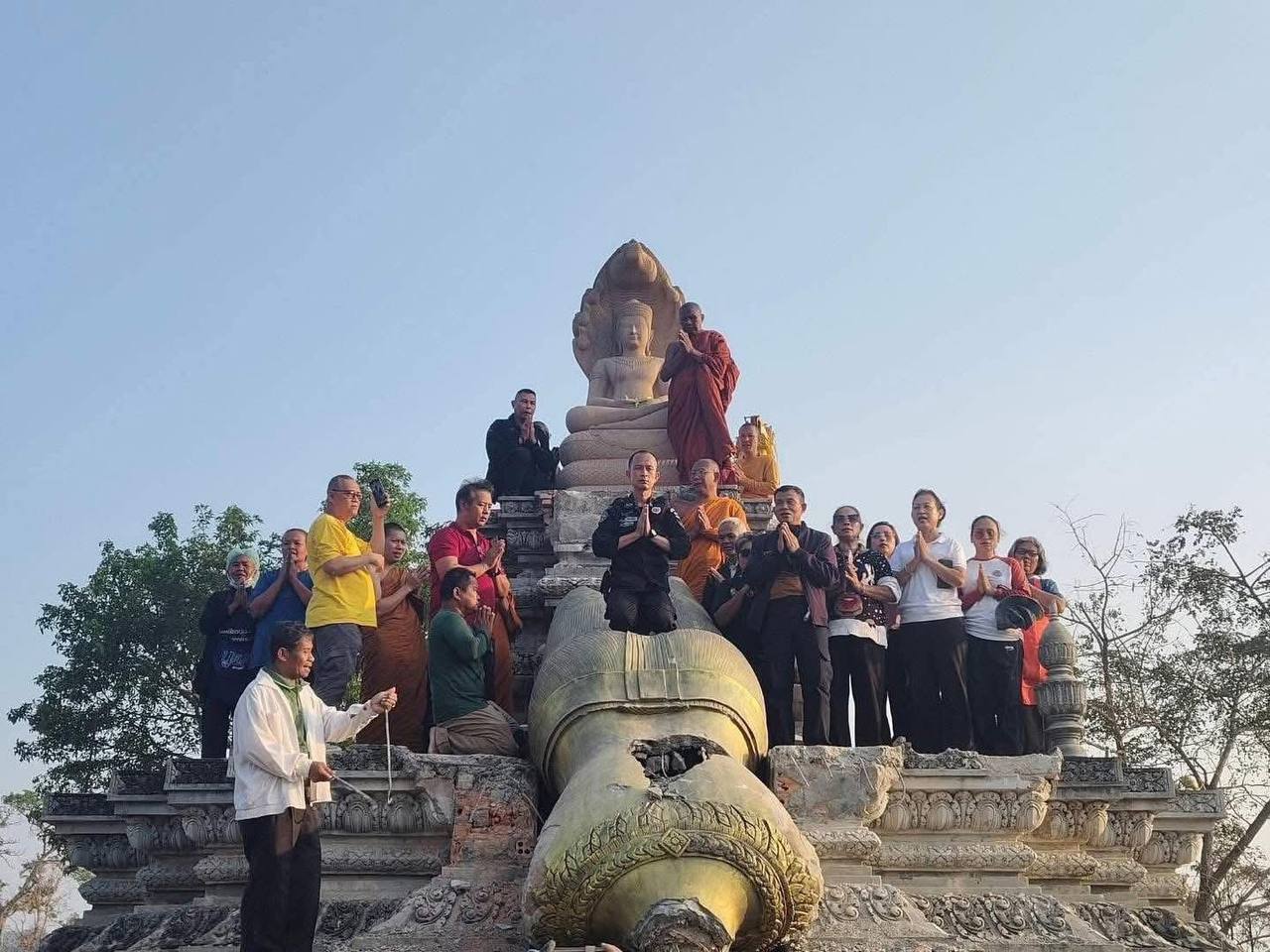 ក្រសួងធម្មការនិងសាសនាប្រឆាំងតវ៉ាយ៉ាងដាច់ខាតចំពោះសកម្មភាពរំលោភបំពានរបស់យោធាថៃដែលបានកសាងព្រះពុទ្ធប្បដិមាក្នុងដែនអធិបតេយ្យរបស់កម្ពុជា