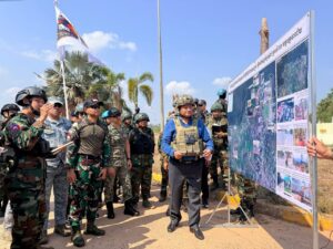 ក្រុមអ្នកសង្កេតការណ៍អាស៊ាន(AOT) ចុះសង្កេតការណ៍ ផ្ទៀងផ្ទាត់ និងរាយការណ៍អំពីស្ថានភាពព្រំដែននៅតំបន់ច្រកអូរស្មាច់