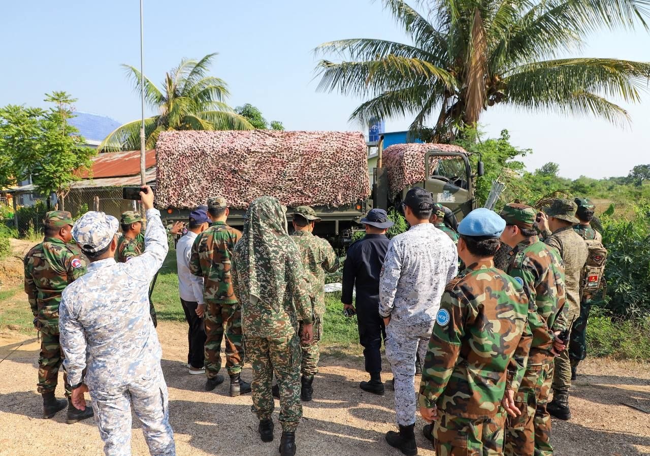 ក្រុមអ្នកសង្កេតការណ៍អាស៊ាន(AOT) ចុះសង្កេត ការណ៍ ផ្ទៀងផ្ទាត់និងរាយការណ៍អំពីស្ថានភាពព្រំដែននៅតំបន់ភូមិព្រៃចាន់