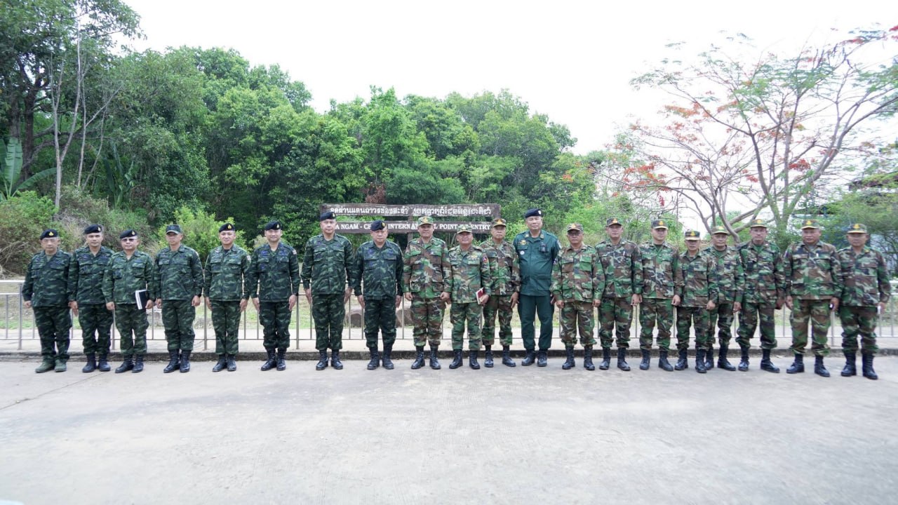 យោធភូមិភាគទី៤ ភាគីកម្ពុជា និងកងទ័ពភូមិភាគទី២ ភាគីថៃ ជួបប្រជុំក្រៅផ្លូវការរបស់ក្រុមលេខាធិការដ្ឋាននៃគណៈកម្មាធិការព្រំដែនថ្នាក់យោធភូមិភាគកម្ពុជា-ថៃ (RBC) នៅច្រកអន្តរជាតិជាំ-សាង៊ាំ