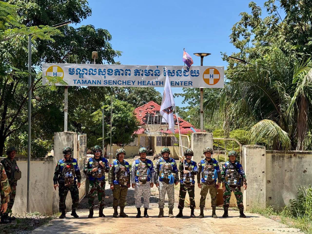 ក្រុម(AOT) ចុះសង្កេតការណ៍ ផ្ទៀងផ្ទាត់ និងរាយការណ៍អំពីស្ថានភាពព្រំដែននៅវត្តប្រាសាទតាមាន់សែនជ័យ