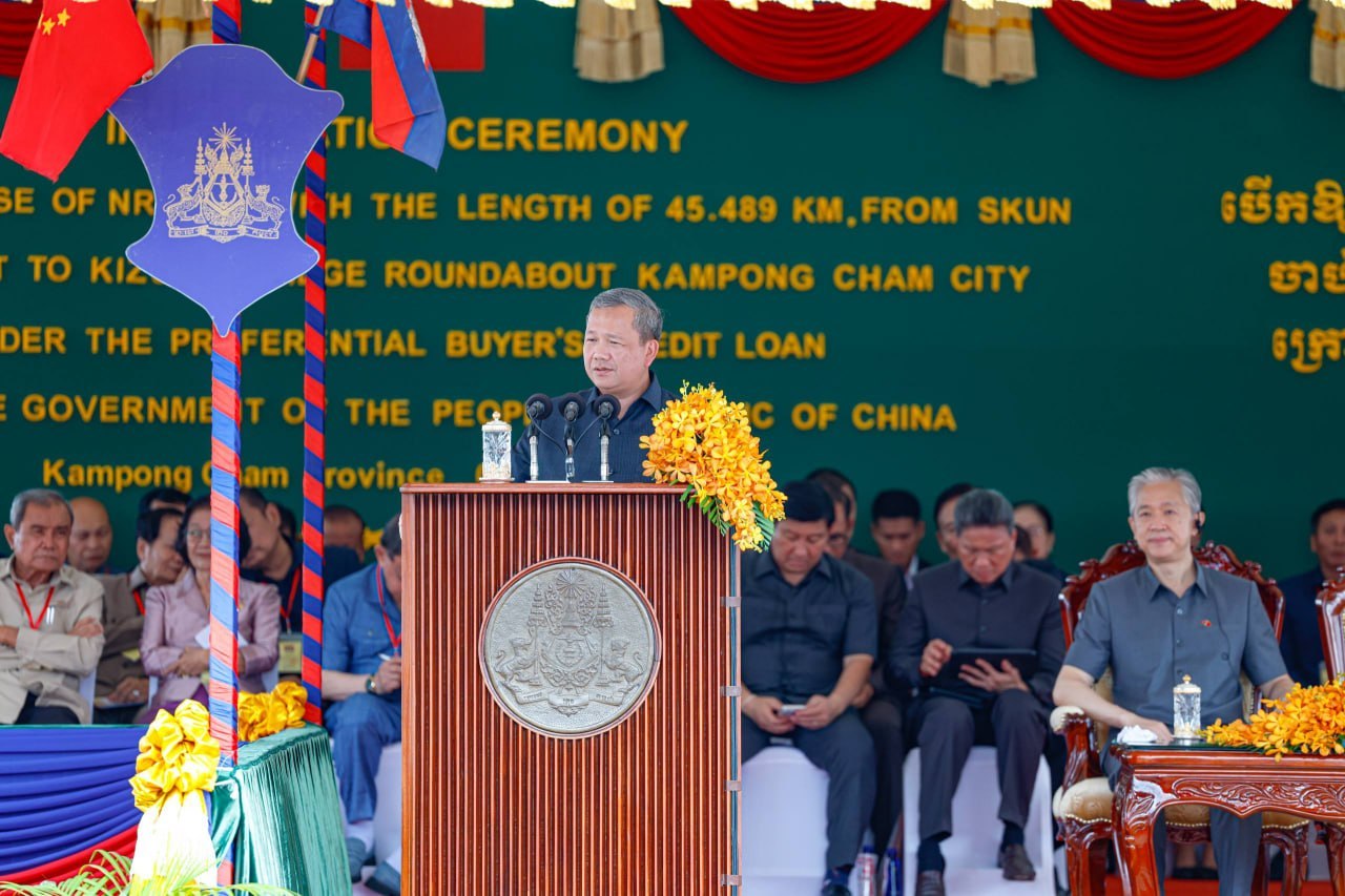 សម្តេចធិបតី ហ៊ុន ម៉ាណែត៖ កំណាត់ផ្លូវជាតិលេខ៧ (ស្គន់-កំពង់ចាម) ជាសរសៃឈាមសេដ្ឋកិច្ចតភ្ជាប់ប៉ូលសំខាន់ៗ និងភូមិភាគឦសាន