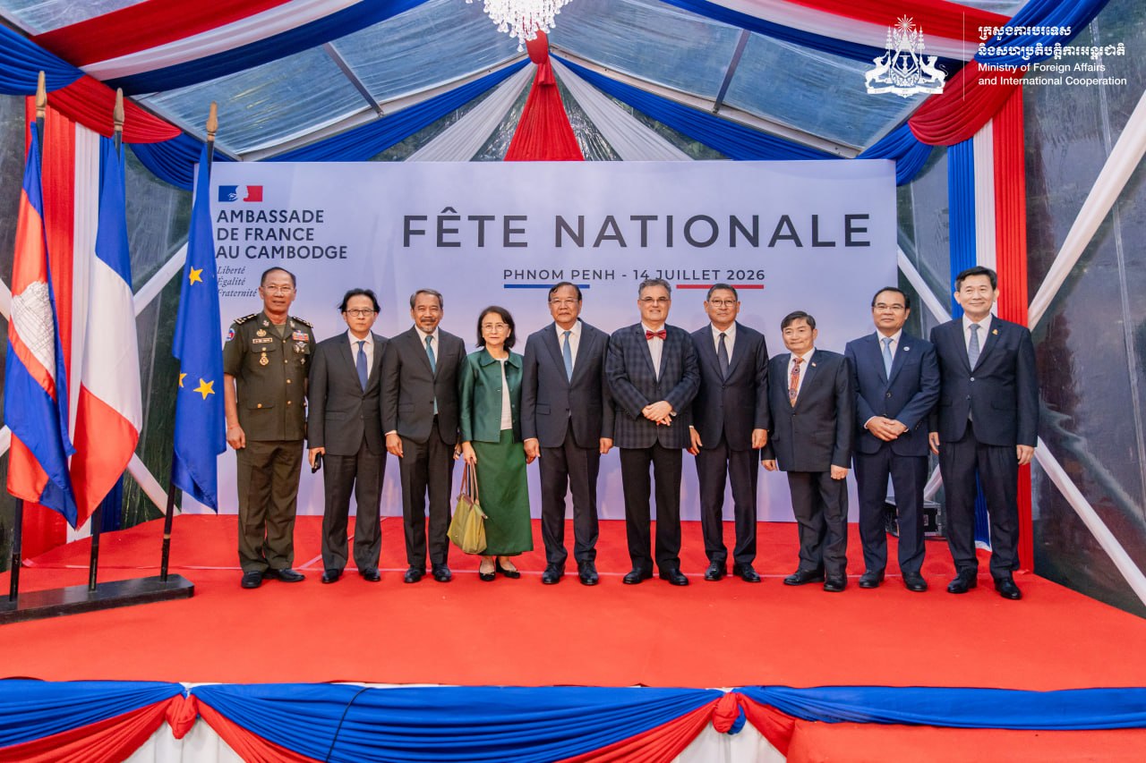 ឯកឧត្តម ប្រាក់ សុខុន ចូលរួមក្នុងពិធីអបអរសាទរខួបលើកទី២៣៦ នៃទិវាបុណ្យជាតិបារាំង